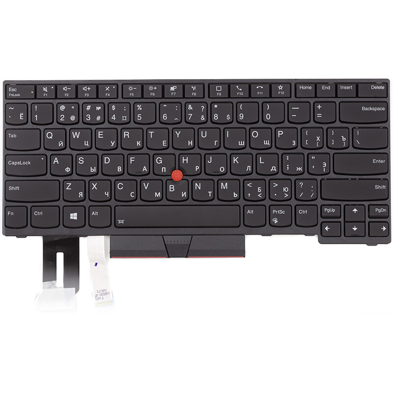 Клавіатура PowerPlant для ноутбука Lenovo Thinkpad E480, L480 чорна, чорний фрейм (KB312795)