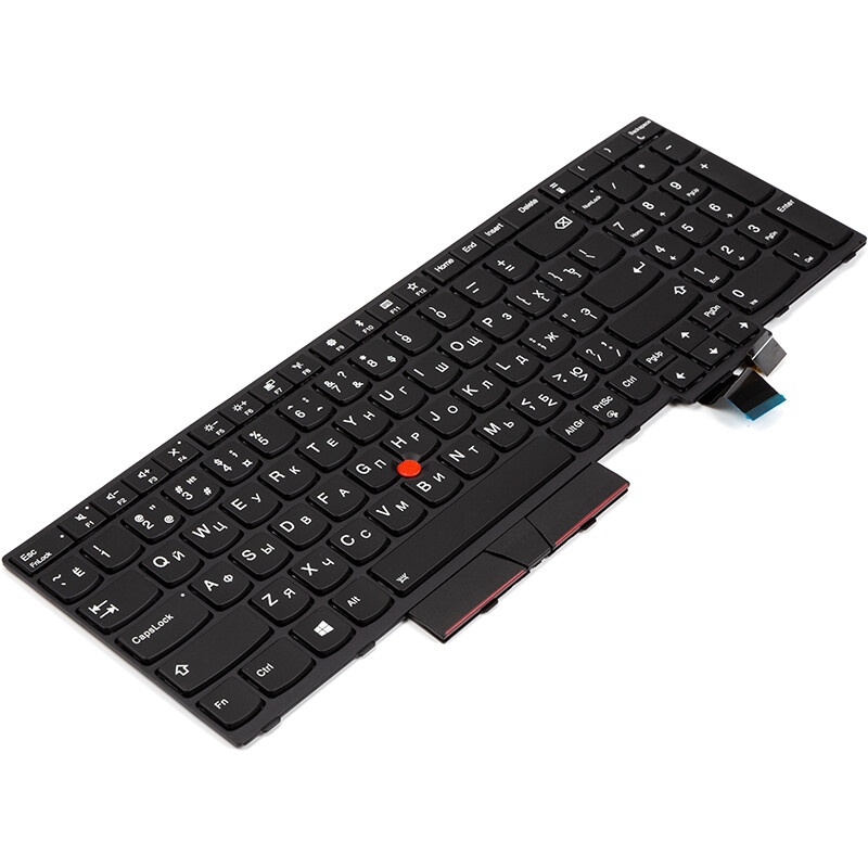 Клавіатура PowerPlant для ноутбука Lenovo Thinkpad T570 чорна, чорний фрейм, підсвічування (KB315154)