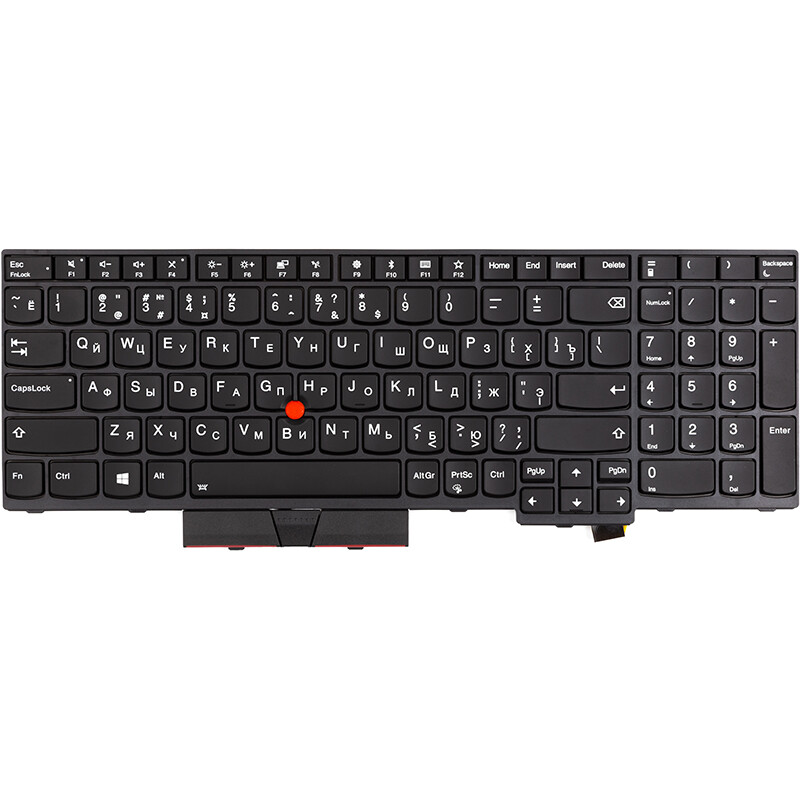 Клавіатура PowerPlant для ноутбука Lenovo Thinkpad T570 чорна, чорний фрейм, підсвічування (KB315154)