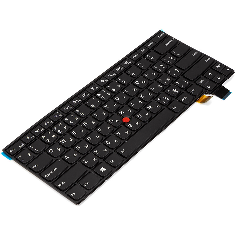 Клавіатура PowerPlant для ноутбука Lenovo Thinkpad T460S чорна, чорний фрейм, підсвічування (KB315154)