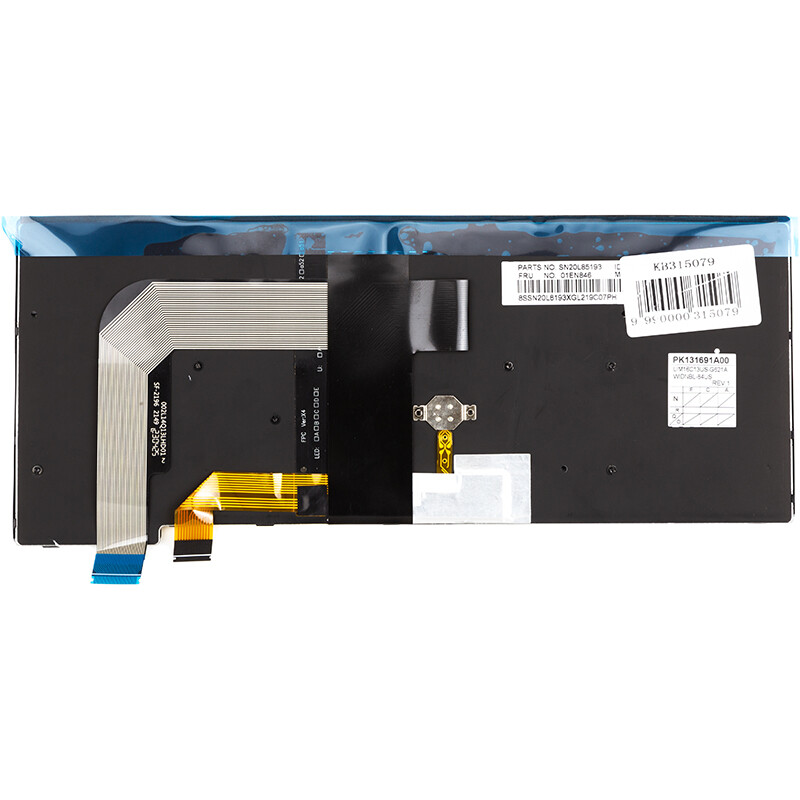 Клавіатура PowerPlant для ноутбука Lenovo Thinkpad T460S чорна, чорний фрейм, підсвічування (KB315154)