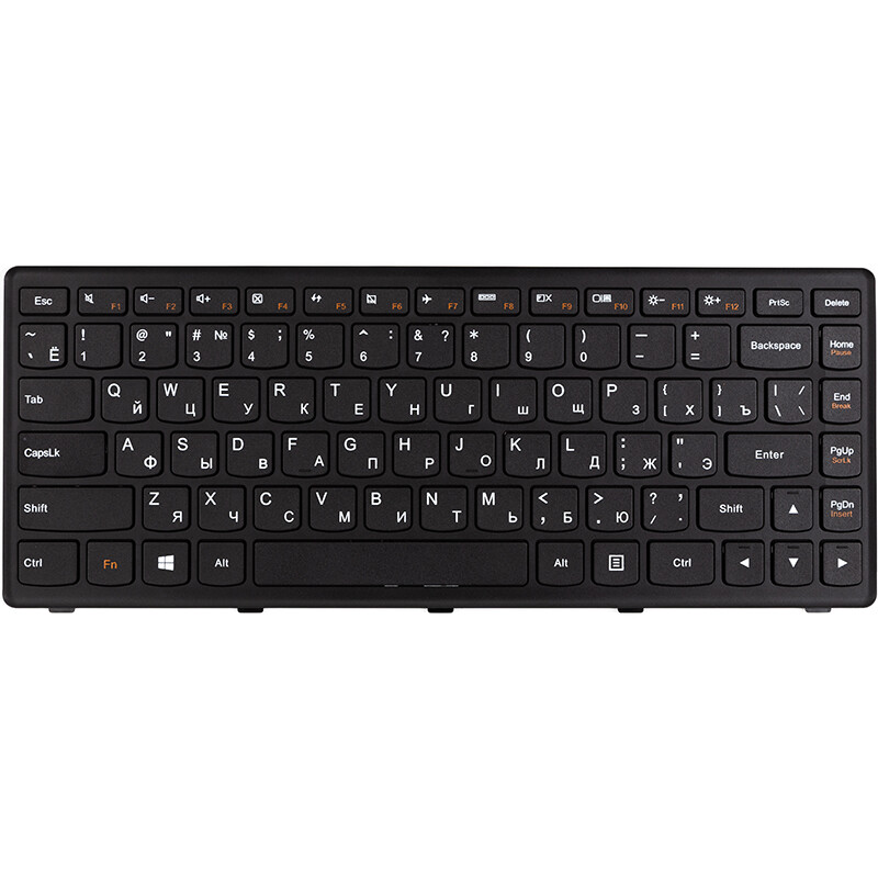 Клавіатура PowerPlant для ноутбука Lenovo G400S чорна, чорний фрейм (KB315246)