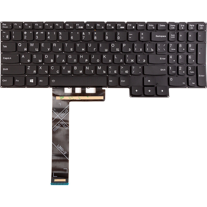 Клавиатура PowerPlant для ноутбука Lenovo Legion 5 черная, без фрейма (KB314881)