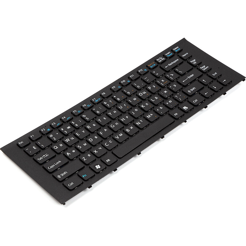 Клавіатура PowerPlant для ноутбука Sony Vaio VPC-EA чорна, чорний фрейм (KB315390)