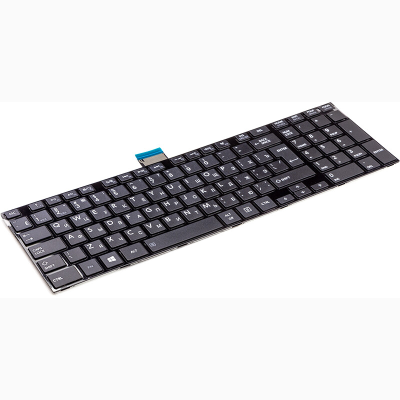 Клавіатура PowerPlant для ноутбука Toshiba Satellite L55-A5284 чорна, чорний фрейм (KB310791)