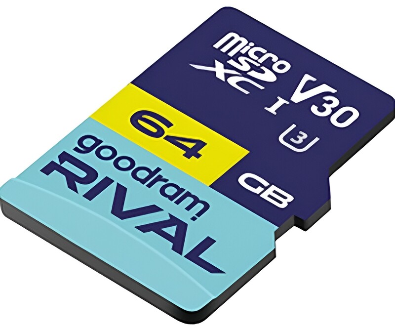 Карта памяти MicroSDXC 64GB UHS-I/U3 Class 10 Goodram RIVAL M3AA R100/W70MB/s + SD-adapter (GGSM3AA-0640R12)