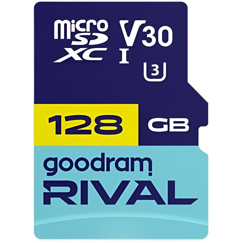 Карта памяти MicroSDXC 128GB UHS-I/U3 Class 10 Goodram RIVAL M3AA R100/W70MB/s + SD-adapter (GGSM3AA-1280R12)