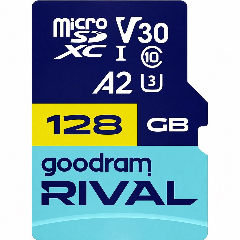Карта памяти MicroSDXC 128GB UHS-I/U3 Class 10 Goodram RIVAL M2AA R170/W120MB/s + SD-adapter (GGSM2AA-1280R12)