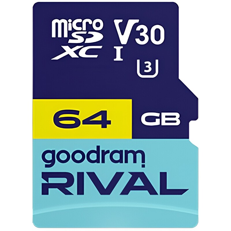 Карта памяти MicroSDXC 64GB UHS-I/U3 Class 10 Goodram RIVAL M2AA R170/W120MB/s + SD-adapter (GGSM2AA-0640R12)