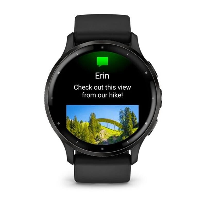 Смарт-годинник Garmin Venu 3 Slate Stainless Steel Bezel with Black Case and Silicone Band (010-02784-01)