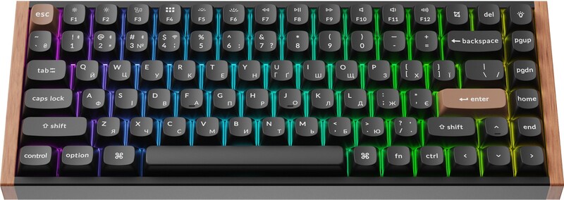 Клавіатура бездротова Keychron K2 HE Magnetic Switch Black RGB (K2H-F1-UA)