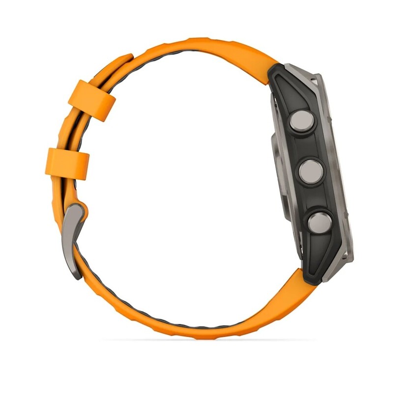 Смарт-часы Garmin Fenix 8 47mm AMOLED Sapphire Titanium with Spark Orange/Graphite Silicone Band (010-02904-11)