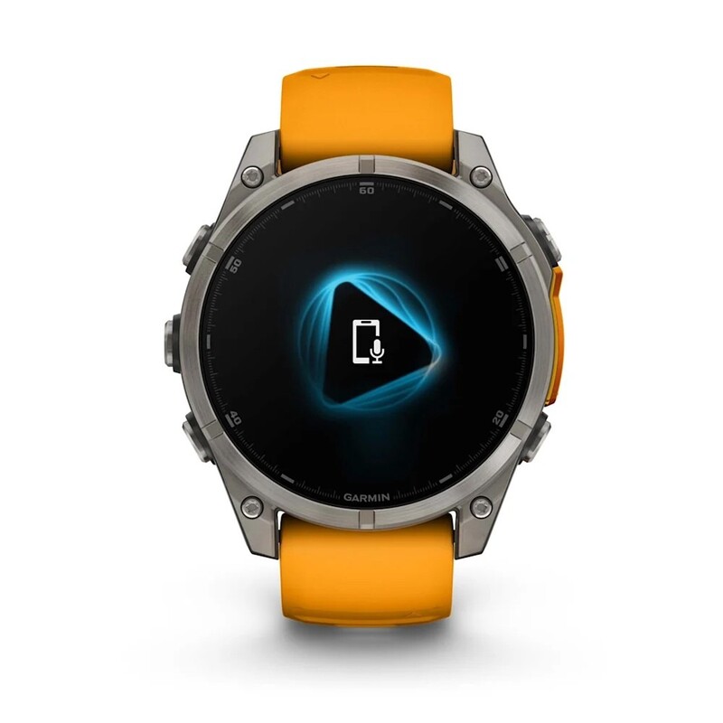 Смарт-часы Garmin Fenix 8 47mm AMOLED Sapphire Titanium with Spark Orange/Graphite Silicone Band (010-02904-11)