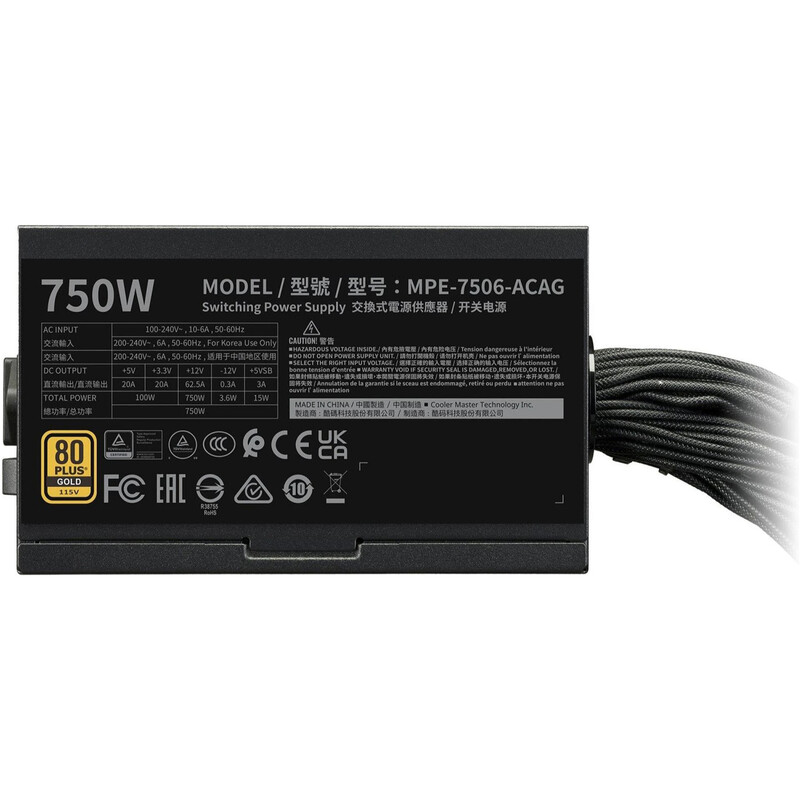 Блок живлення CoolerMaster MWE Gold 750 V3 NM (MPE-7506-ACAG-BEU)
