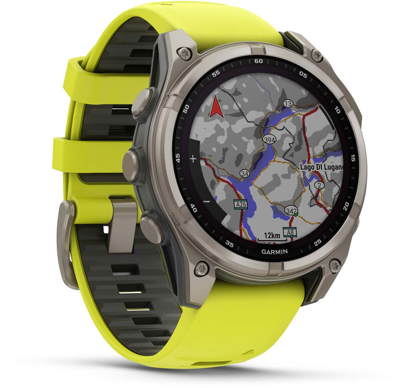 Смарт-часы Garmin Fenix 8 47mm Sapphire Solar Titanium with Amp Yellow/Graphite Silicone Band (010-02906-21)