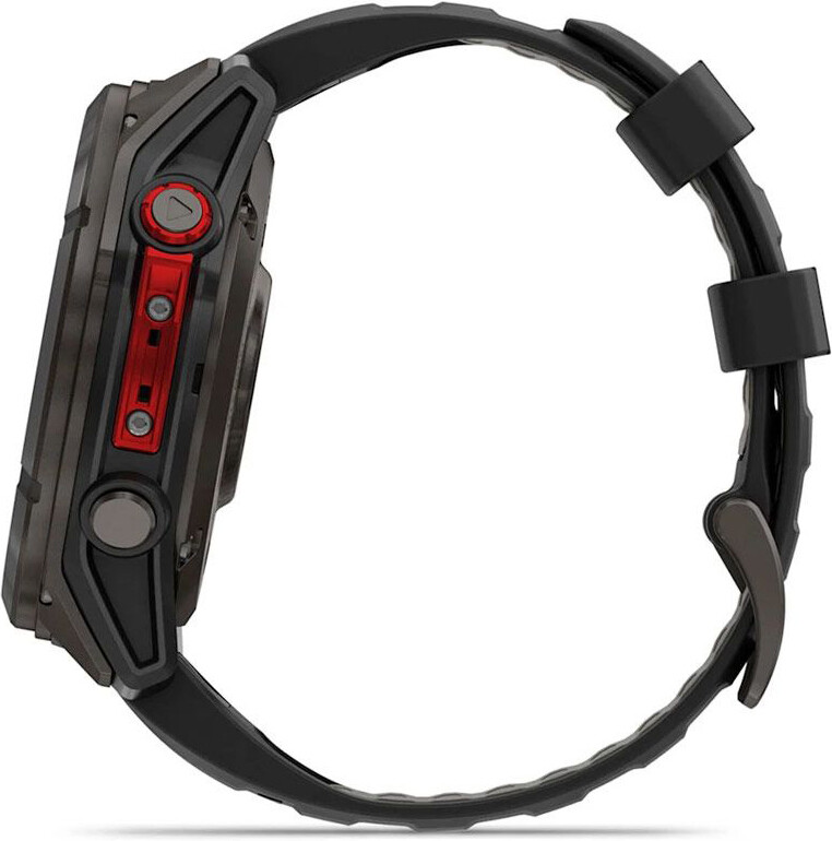 Смарт-годинник Garmin Fenix 8 51mm MicroLED Sapphire Titanium Carbon Gray with Black and Pebble Grey Silicone Band (010-03380-05)