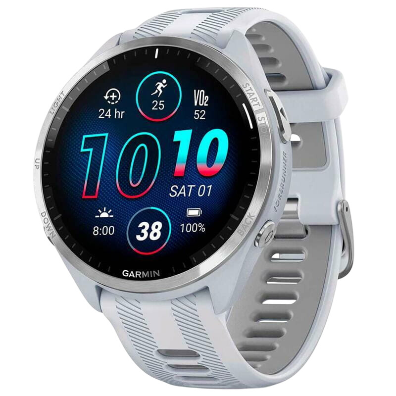Смарт-часы Garmin Forerunner 965 Titanium Bezel with Whitestone Case and Whitestone/Powder Gray Silicone Band (010-02809-11)