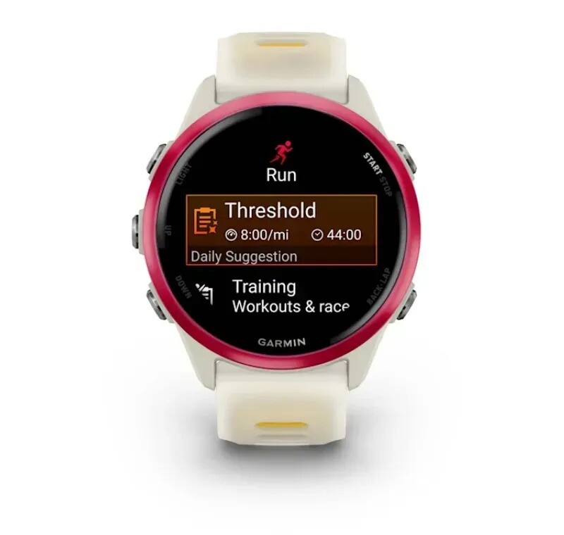 Смарт-годинник Garmin Forerunner 570 42mm Raspberry Aluminum with Translucent Bone/Mango (010-02970-02)