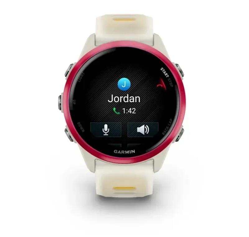 Смарт-годинник Garmin Forerunner 570 42mm Raspberry Aluminum with Translucent Bone/Mango (010-02970-02)