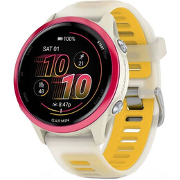 Смарт-годинник Garmin Forerunner 570 42mm Raspberry Aluminum with Translucent Bone/Mango (010-02970-02)