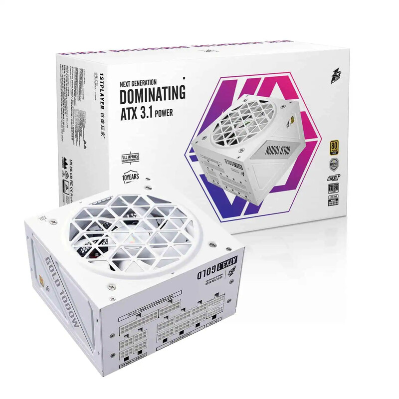 Блок питания 1stPlayer HA-1000BA4 1000W White (NGDP-GLD-1000-WH-EU)