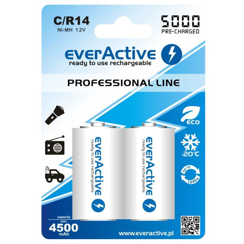 Аккумулятор everActive С/HR14 5000mAh BL 2шт