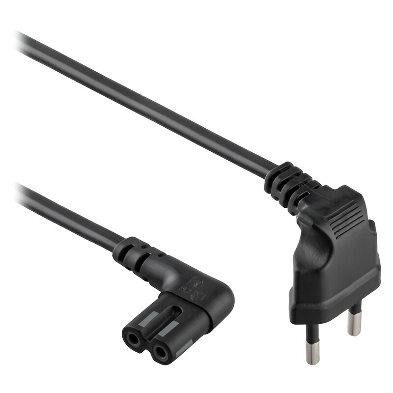 Кабель живлення Cablexpert (PC-184L) CEE7/16-C7, кутовий, 1 м, чорний