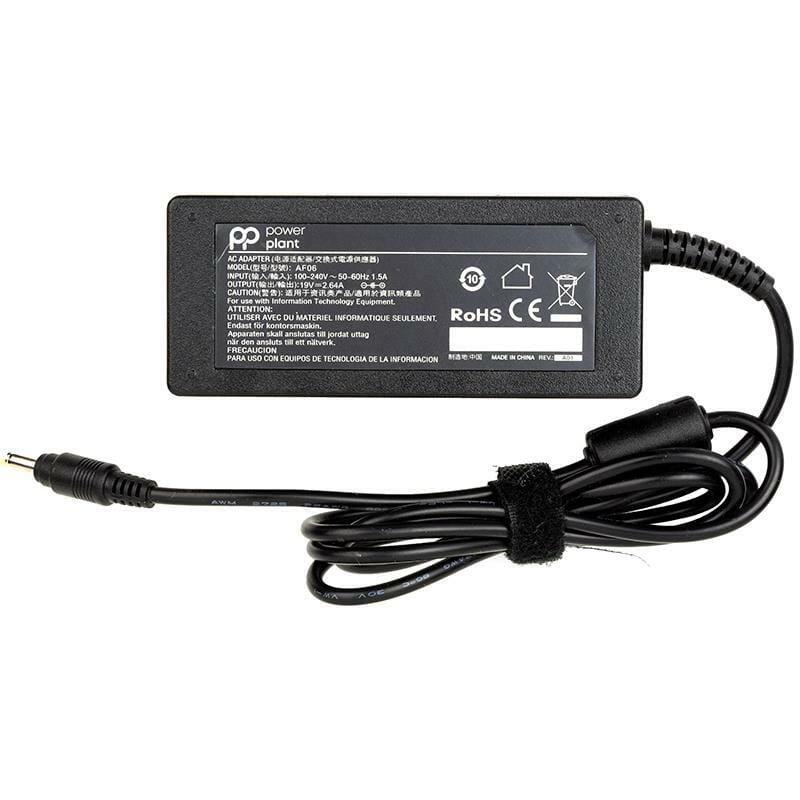 Блок живлення PowerPlant для ноутбука Asus 220V, 19V 50W 2.64A 4.8х1.7мм (AS50F4817)