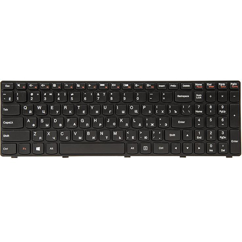 Клавиатура PowerPlant для ноутбука IBM/Lenovo IdeaPad G500, G505 черный, черный фрейм (KB311552)