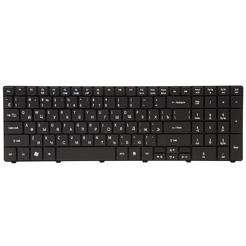 Клавиатура PowerPlant для ноутбука Acer Aspire 5236, eMahines E440 черный, черный фрейм (KB311651)