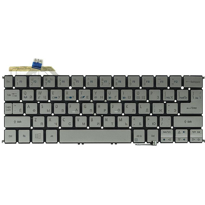 Клавиатура PowerPlant для ноутбука Acer Aspire S7-191 подсветка клавиш, серебристый, без фрейма (KB311675)