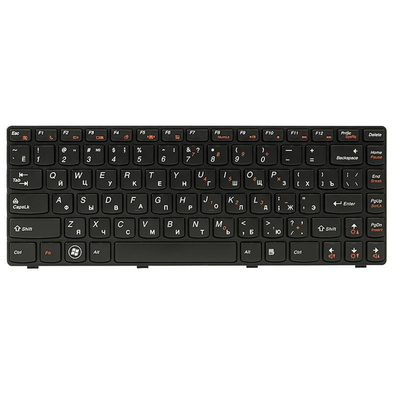 Клавіатура PowerPlant для ноутбука IBM/Lenovo IdeaPad G470 чорний, чорний фрейм (KB311897)