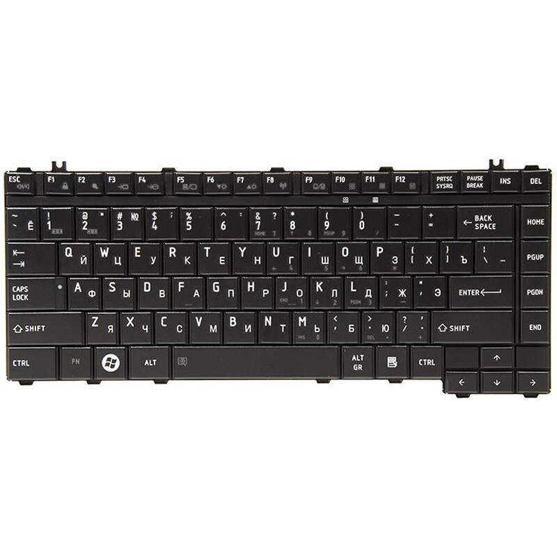 Клавиатура PowerPlant для ноутбука Toshiba Satellite A200, A300 черный, черный фрейм (KB310296)