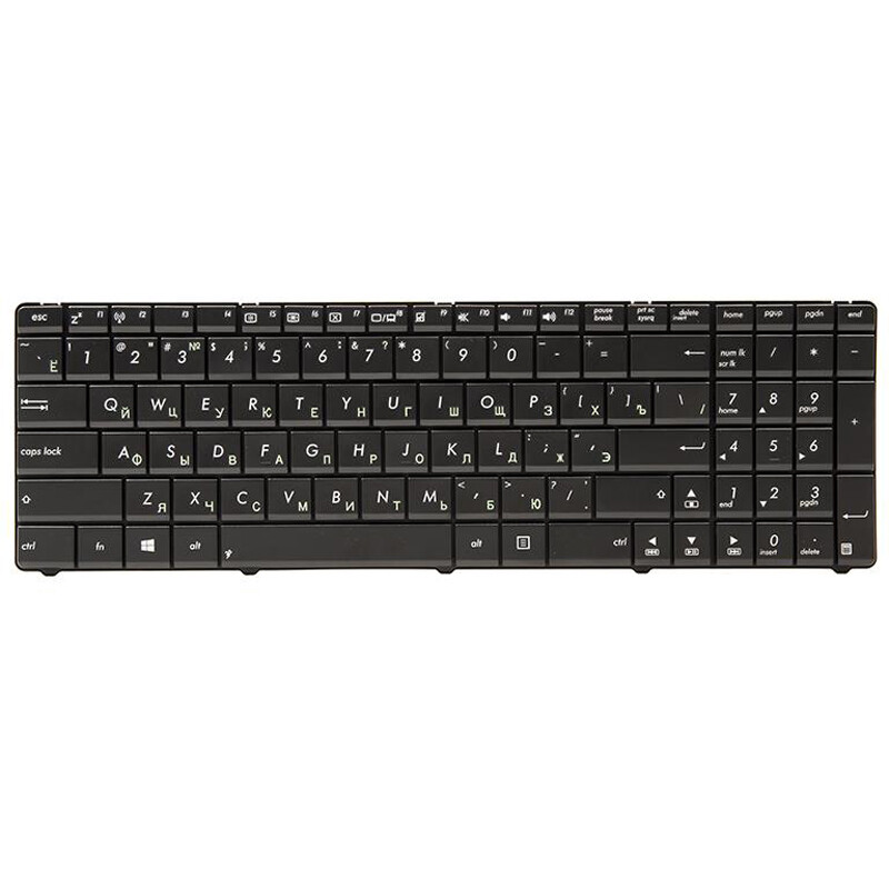 Клавіатура PowerPlant для ноутбука Asus A52, K52, X54 (N53 version) чорний, чорний фрейм (KB311682)