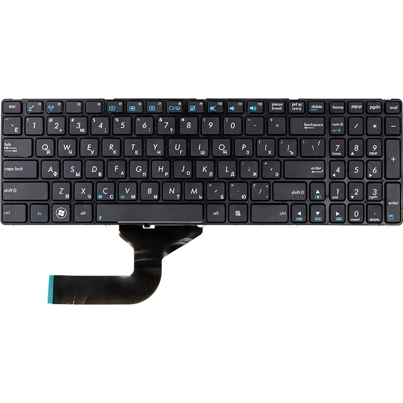 Клавиатура PowerPlant для ноутбука Asus A52, K52, X54 (K52 version) черный, черный фрейм (KB311699)