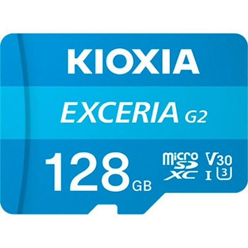 Карта пам`ятi MicroSDXC 128GB UHS-I/U3 Class 10 Kioxia Exceria G2 R100/W50MB/s + SD Adapter (LMEX2L128GG2)