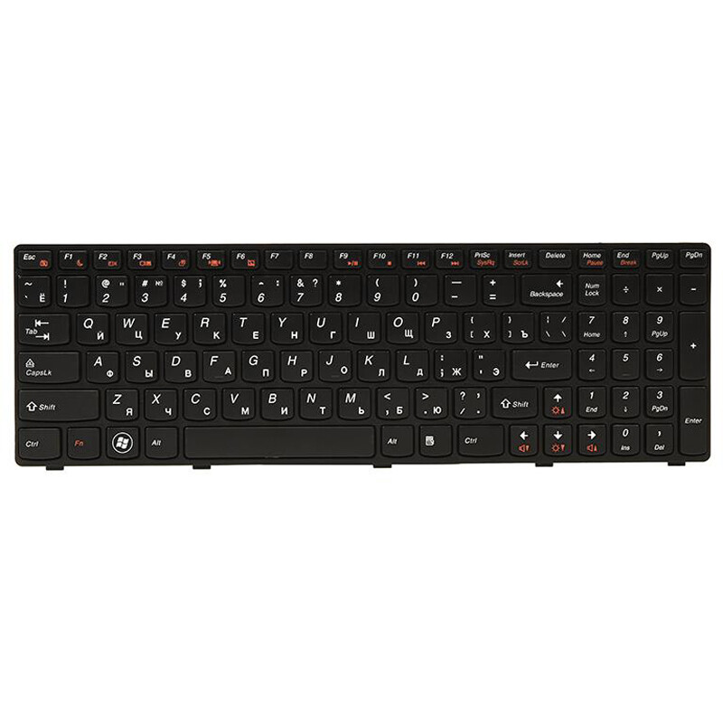 Клавиатура PowerPlant для ноутбука IBM/Lenovo G570, G575 черный, черный фрейм (KB311774)