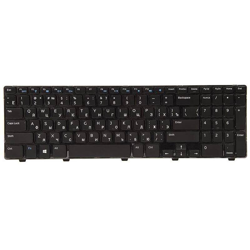 Клавиатура PowerPlant для ноутбука Dell Inspiron 15: 3521; Vostro: 2521 черный, черный фрейм (KB310135)
