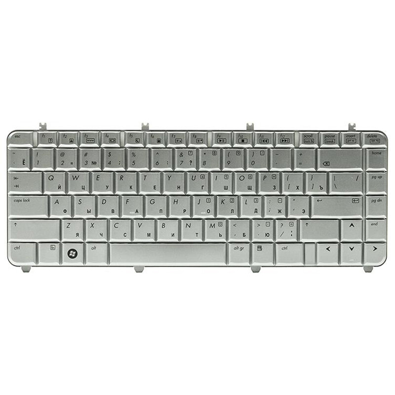 Клавіатура PowerPlant для ноутбука HP Pavilion DV5, DV5T, DV5-1000 сріблястий, сріблястий фрейм (KB310951)