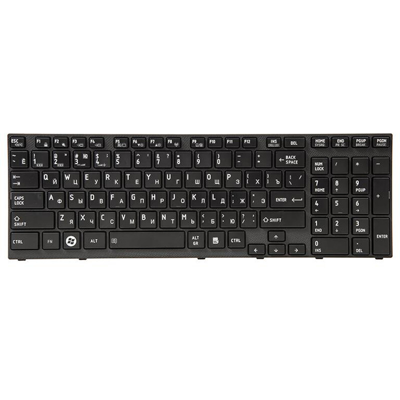 Клавиатура PowerPlant для ноутбука Toshiba Satellite A660, A665 черный, черный фрейм (KB311194)