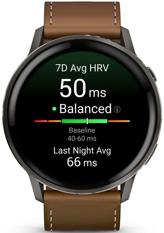 Смарт-годинник Garmin Venu 4 45mm Black with Brown Leather Band (010-03014-03)