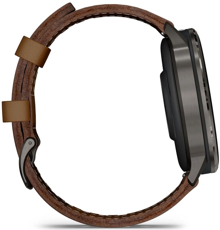 Смарт-годинник Garmin Venu 4 45mm Black with Brown Leather Band (010-03014-03)