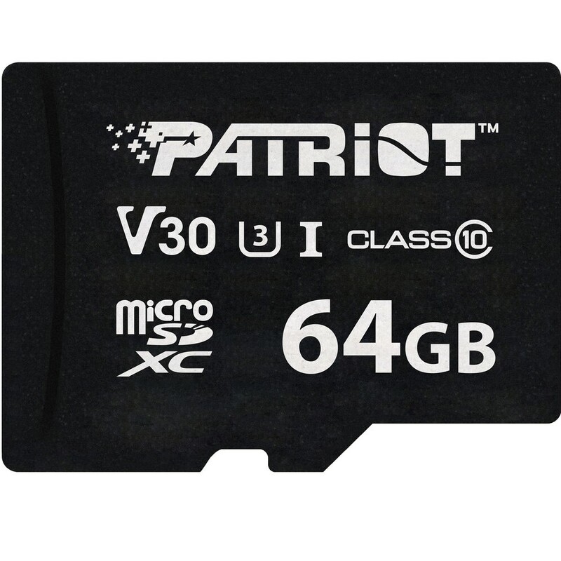 Карта памяти MicroSDXC 64GB UHS-I/U3 Class 10 Patriot VX R90/W80MB/s (PSF64GVX31MCX)