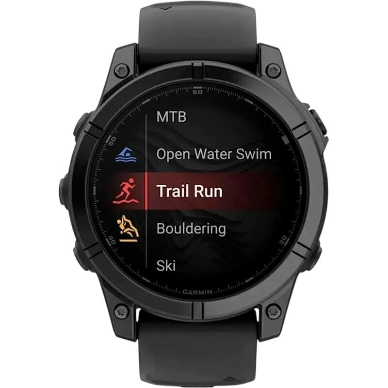 Смарт-годинник Garmin Fenix E 47mm AMOLED Slate Gray Steel with Black Silicone Band (010-03025-01)
