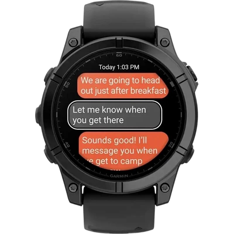 Смарт-годинник Garmin Fenix E 47mm AMOLED Slate Gray Steel with Black Silicone Band (010-03025-01)