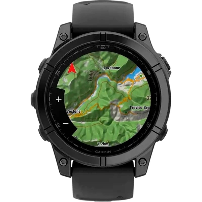 Смарт-годинник Garmin Fenix E 47mm AMOLED Slate Gray Steel with Black Silicone Band (010-03025-01)
