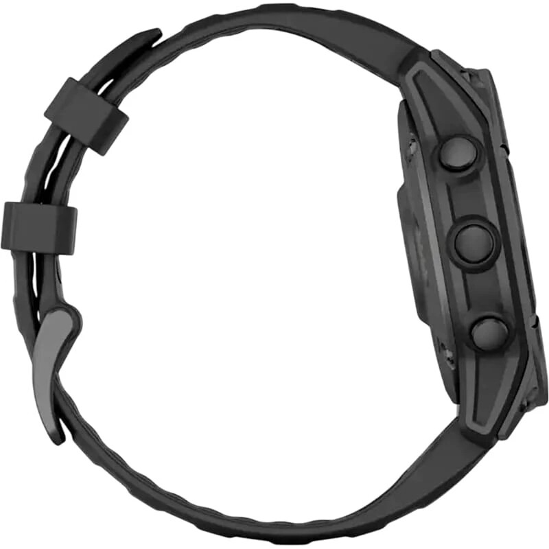 Смарт-годинник Garmin Fenix E 47mm AMOLED Slate Gray Steel with Black Silicone Band (010-03025-01)