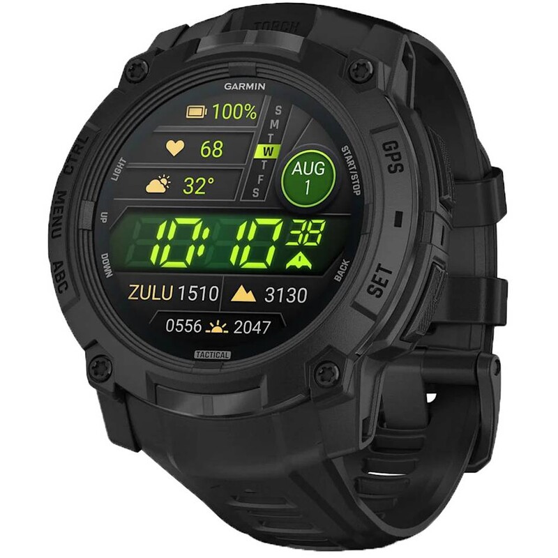 Смарт-часы Garmin Instinct 3 50mm Tactical AMOLED Black with Black Silicone Band (010-03020-50)