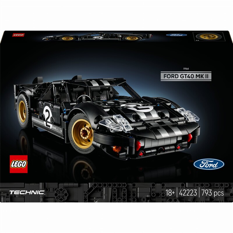 Конструктор LEGO Technic Автомобіль для перегонів Ford GT40 MKII 1966 року (42223)