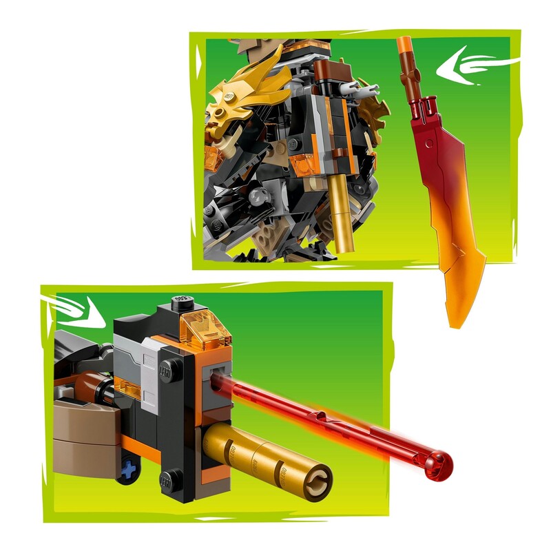 Конструктор LEGO Ninjago Робот Коула для миссии и Дракон Зейн (71854)